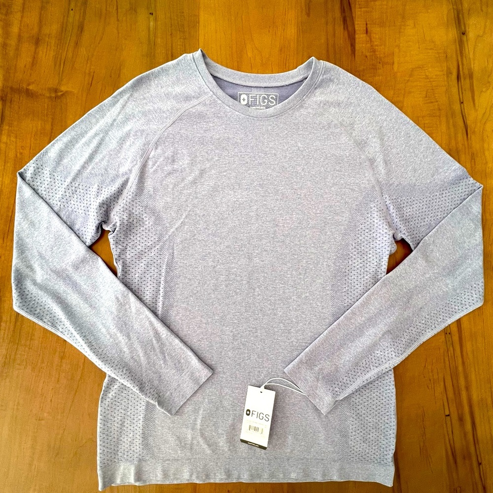 FIGS - Salta Seamless Longsleeve Underscrub in Vapor Blue